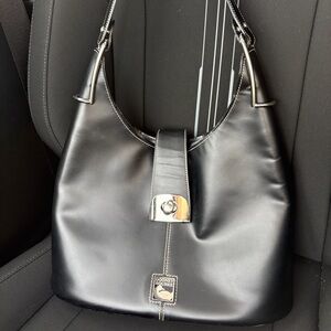 Black Dooney Leather Shoulder Bag